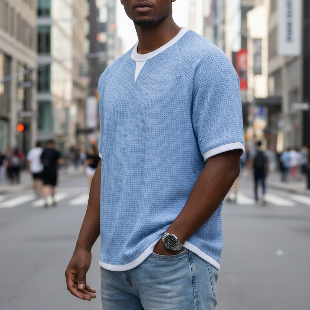 Men's Waffle-Knit Tee