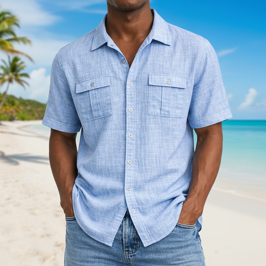 Men's Baggy Linen Shirt