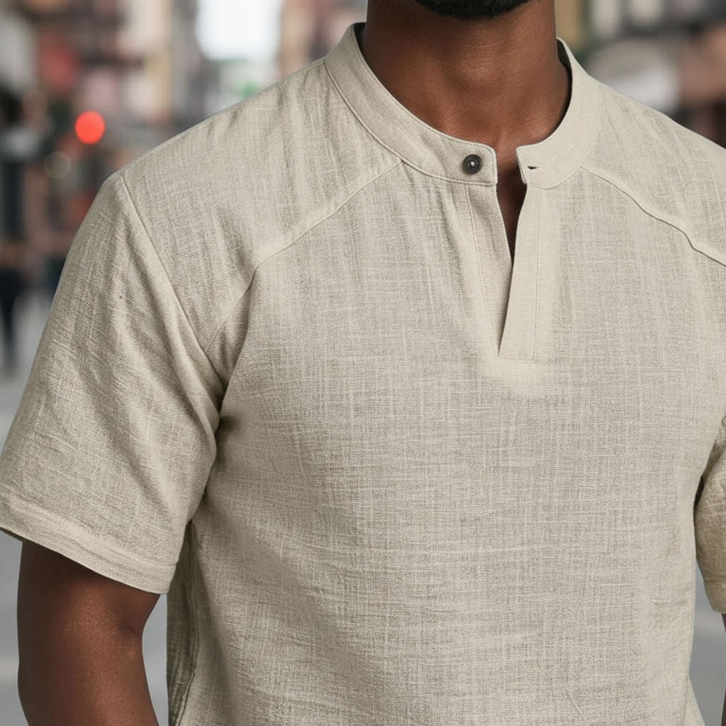 Breathable Linen Popover Shirt