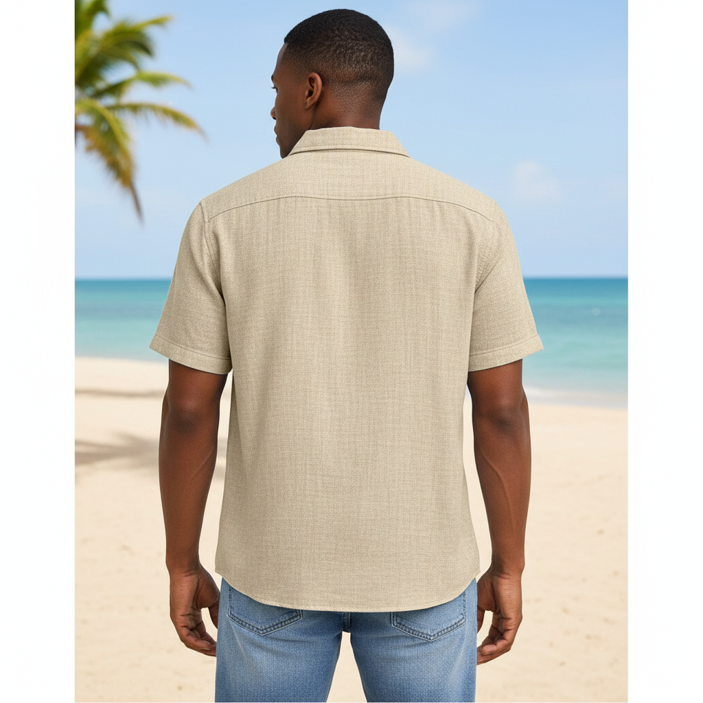 Men's Pocketed Linen Shirt