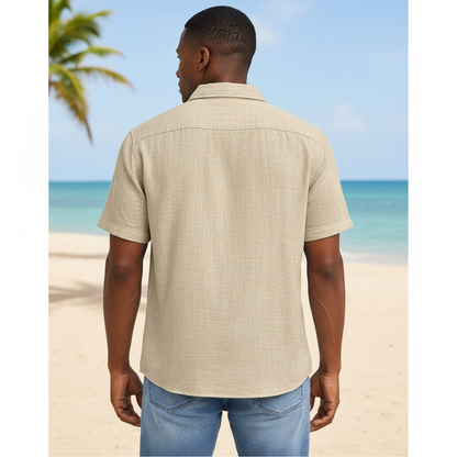 Men's Pocketed Linen Shirt