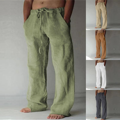 Daily Linen Pants - Elastic Waist, Casual Holiday & Vacation Wear
