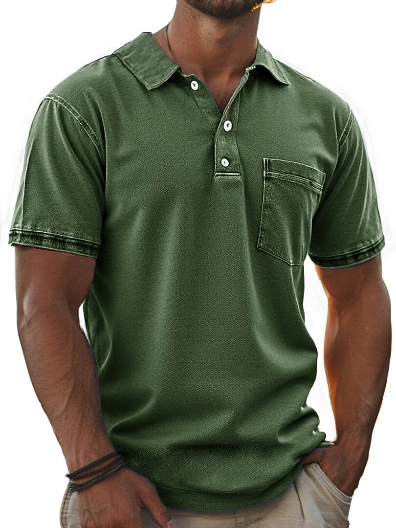 Textured Vintage Cotton Polo