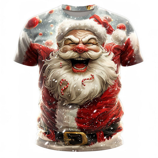 Men's Santa Christmas 3D Graphic T-Shirt
