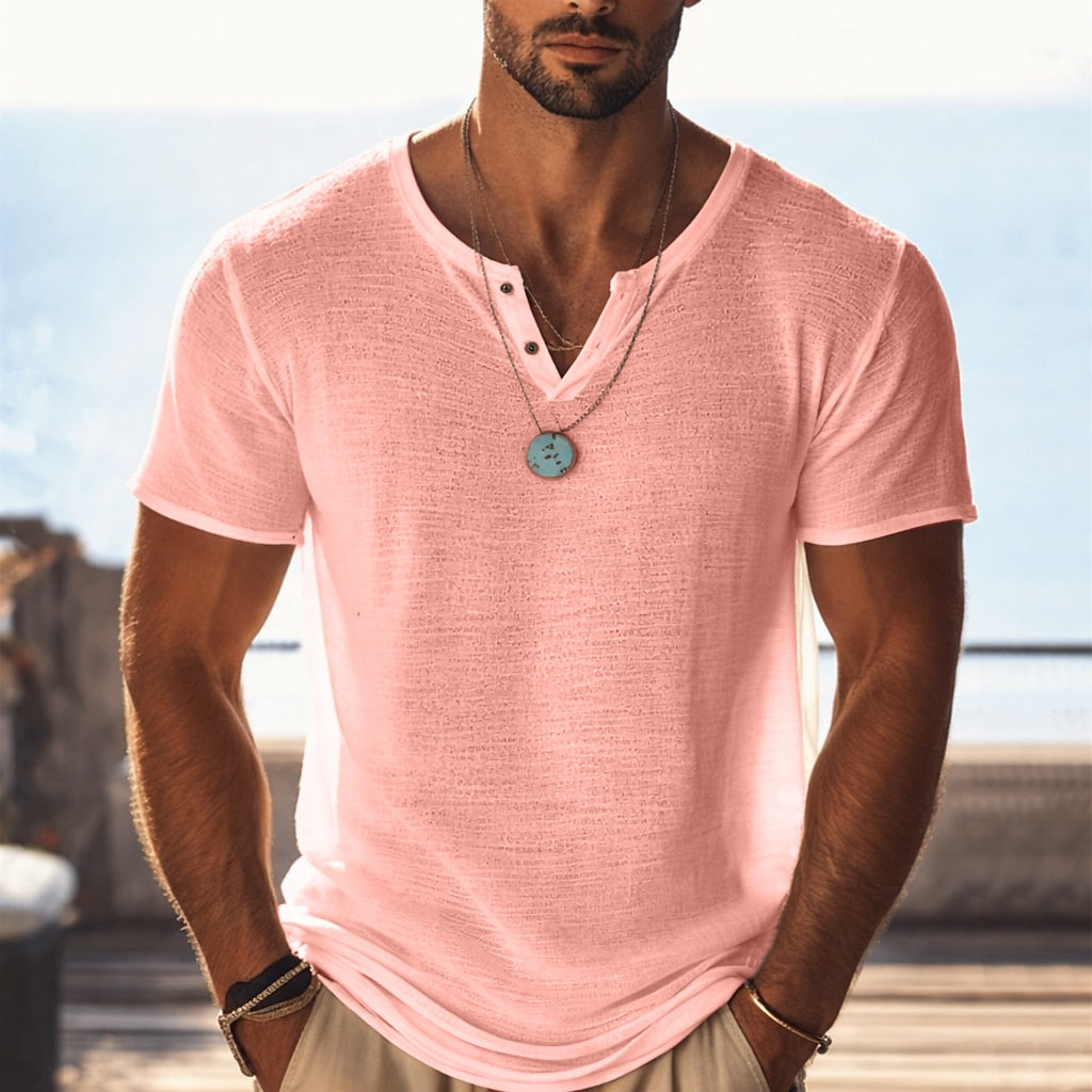 Men’s Lightweight Knit V-Neck Tee
