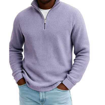 Waffle Zipped Polo Shirts