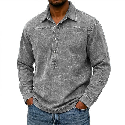 Vintage Washed Cotton Polo Shirt