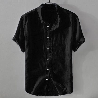 Men's Linen Summer Shirt - Casual Button-Up