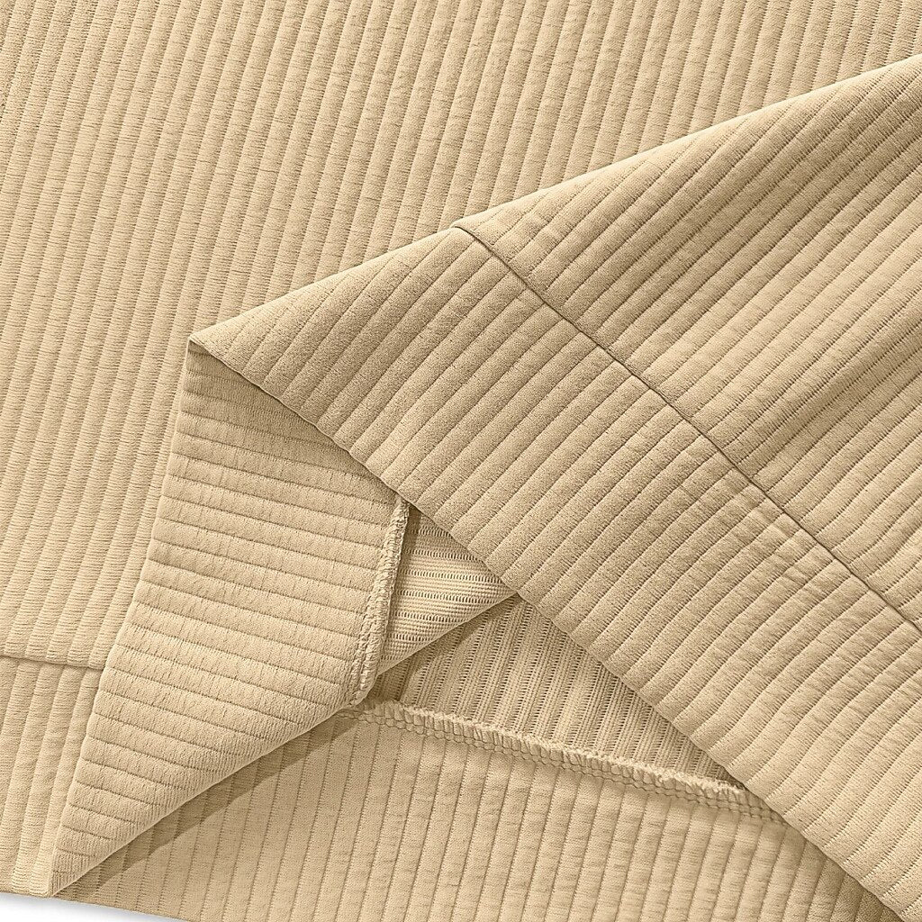 Colorblock Corduroy Quarter Zip Sweatshirt