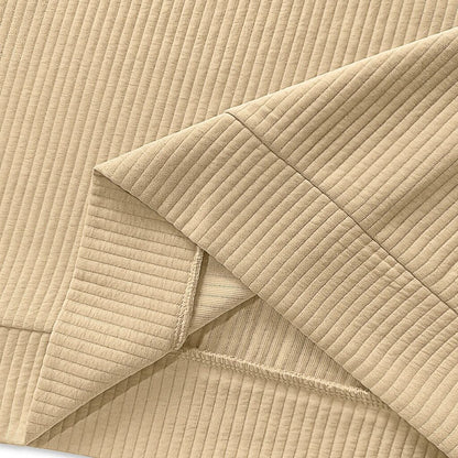 Colorblock Corduroy Quarter Zip Sweatshirt