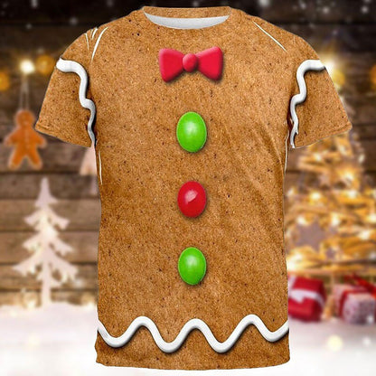 Men's Christmas Gingerbread Graphic Costume Tee