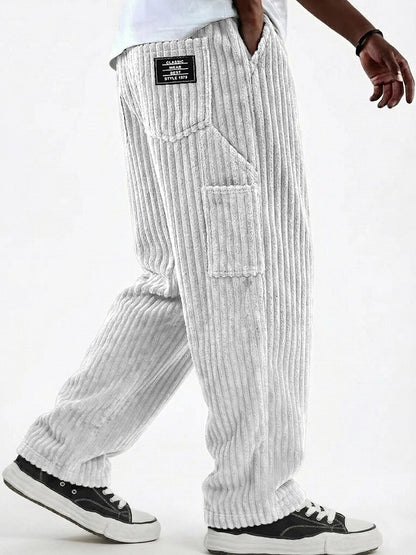 Men's Casual Baggy Corduroy Pants