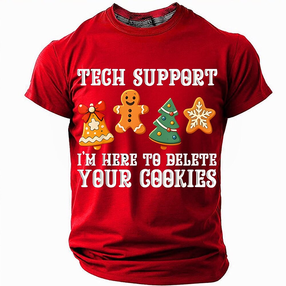 Christmas Santa Gingerbread 3D Graphic Tee