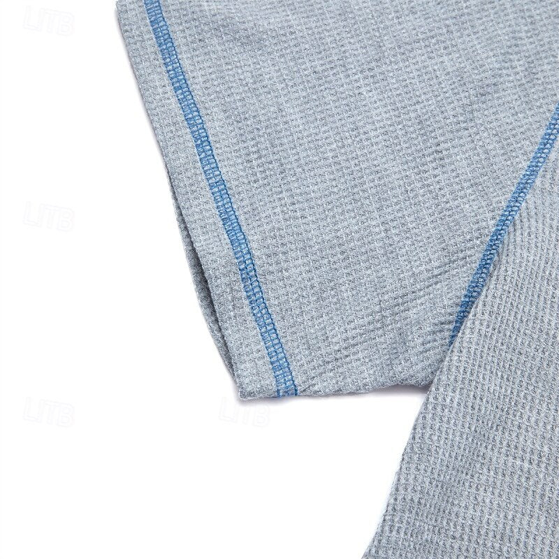 Men's Waffle V-neck T-Shirt