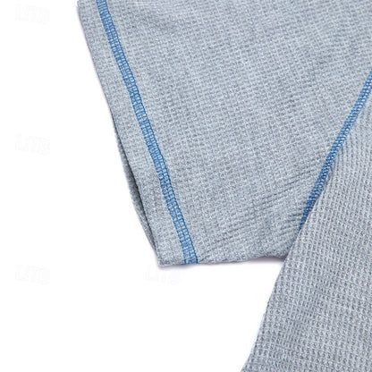 Men's Waffle V-neck T-Shirt