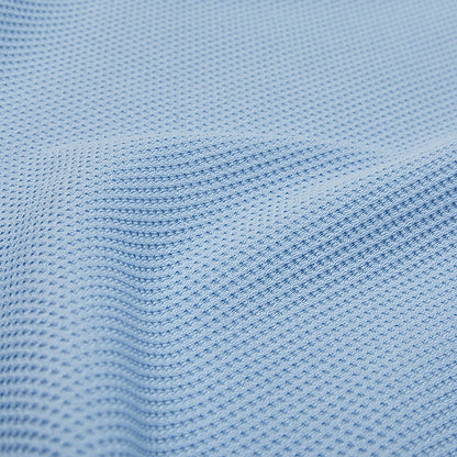 Colorblock Zipped Waffle Polo Shirts