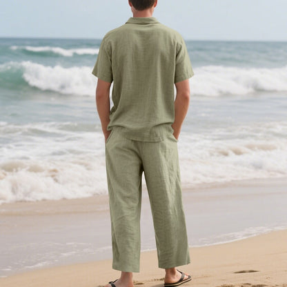 Cotton Linen Set-Shirt and Pants