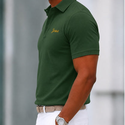100% Cotton Pique Polo Shirt With Embroidery