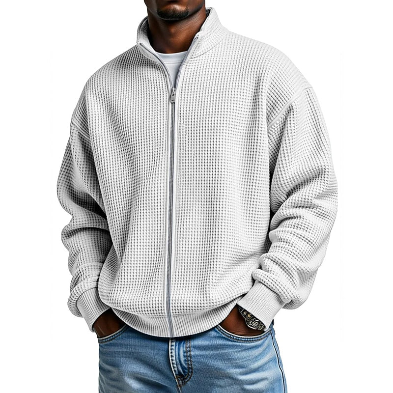 Comfort Waffle Zipped Sweatshirt