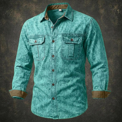 Vintage Washed Cotton Denim Shirt