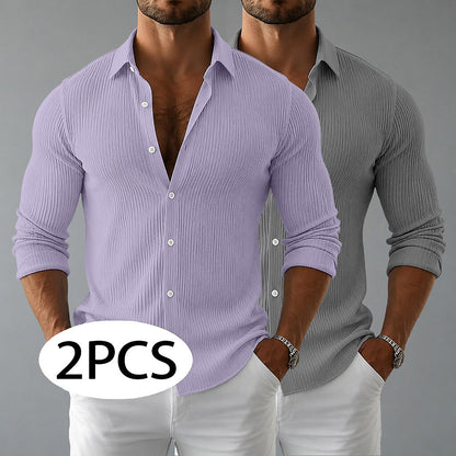 2-Pack Corduroy Button Up Shirts
