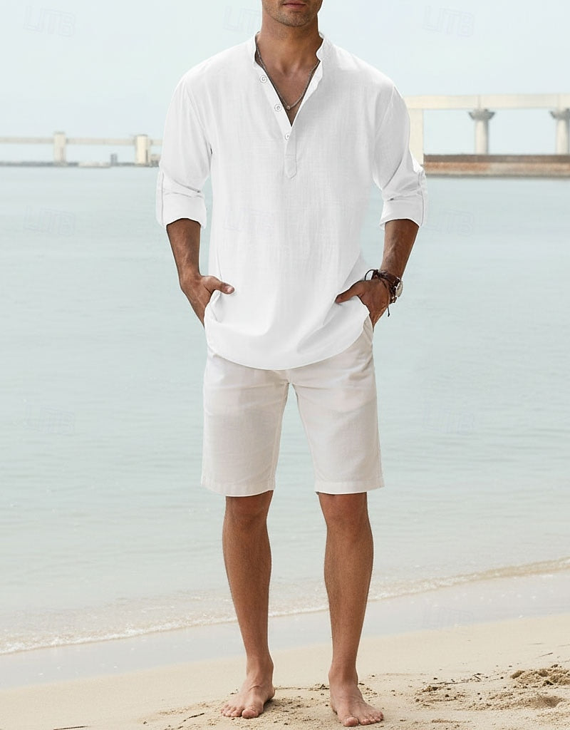 Men's Everyday Linen Shirt - Long Sleeve Button-Up