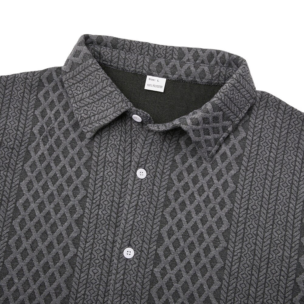 Men's Textured Jacquard Shirt