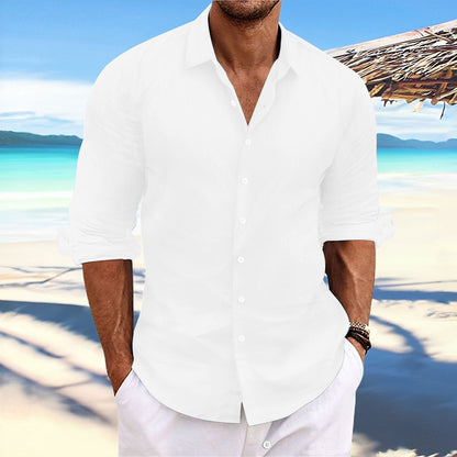 Men's Linen Summer Shirt - Casual Button-Up for Everyday Comfort