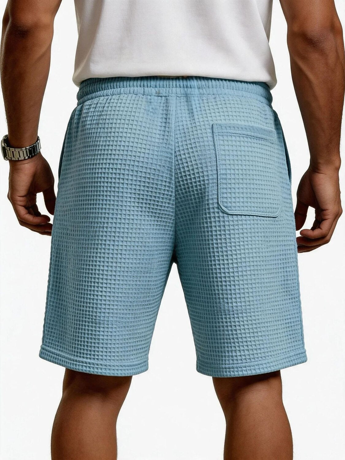 Men's Waffle Shorts With Pockets