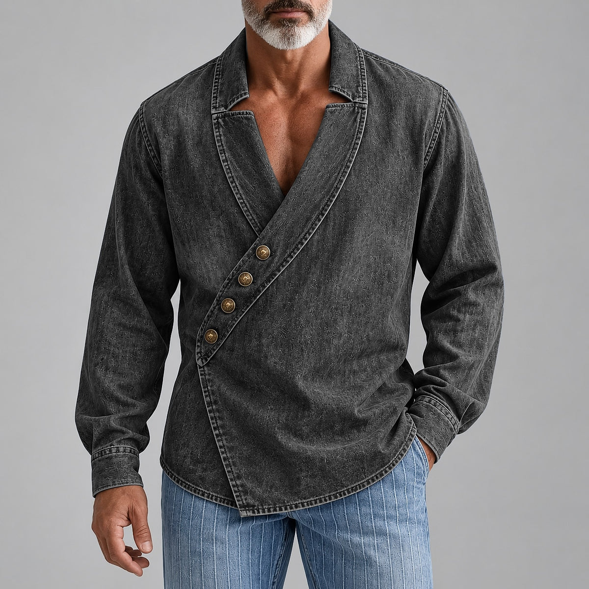 Vintage Broken-In Cotton Button Up Shirt
