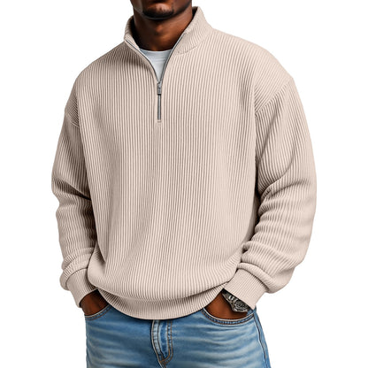 Corduroy Zipped Polo Shirts