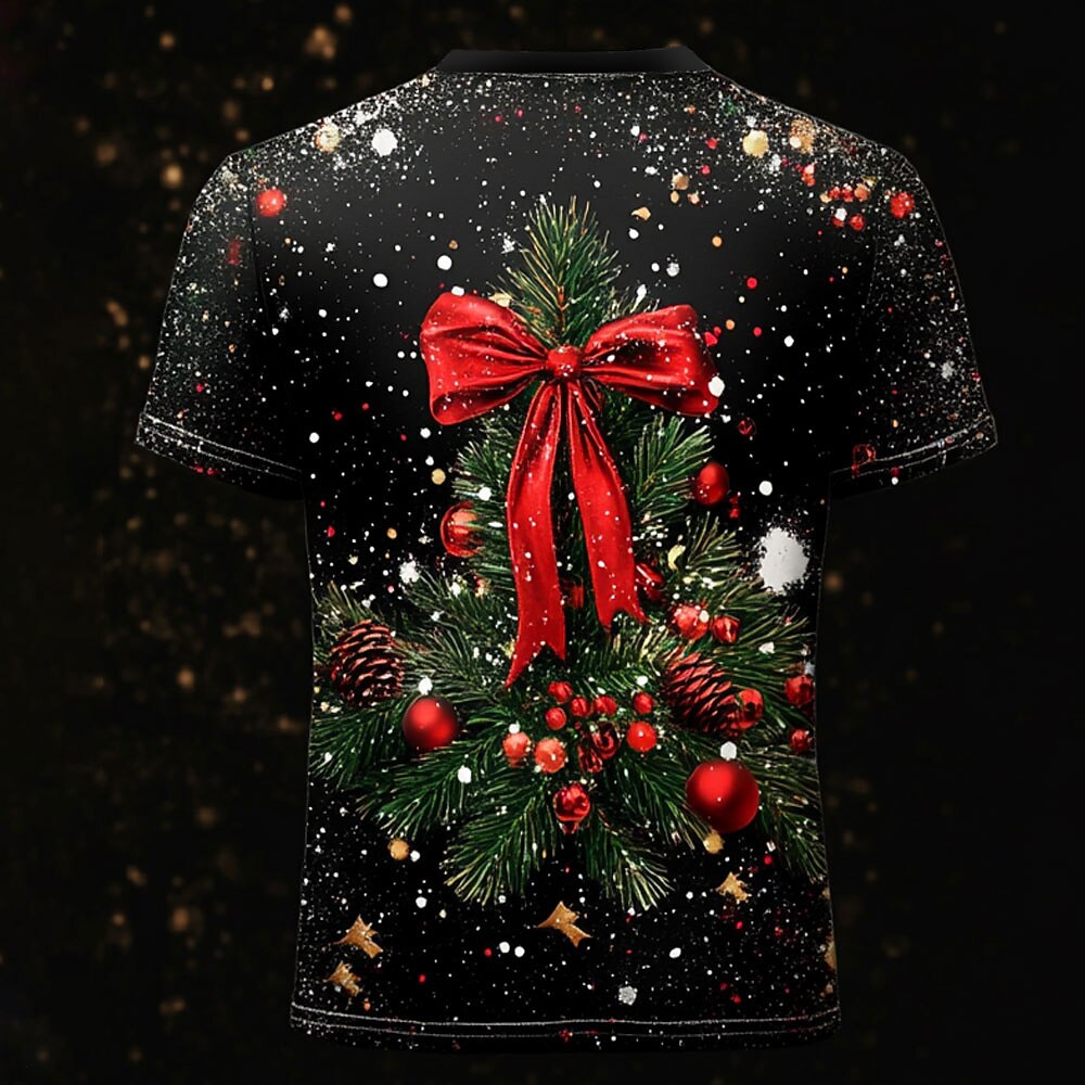 Men's Christmas Snowflake Pattern Costume T-Shirt