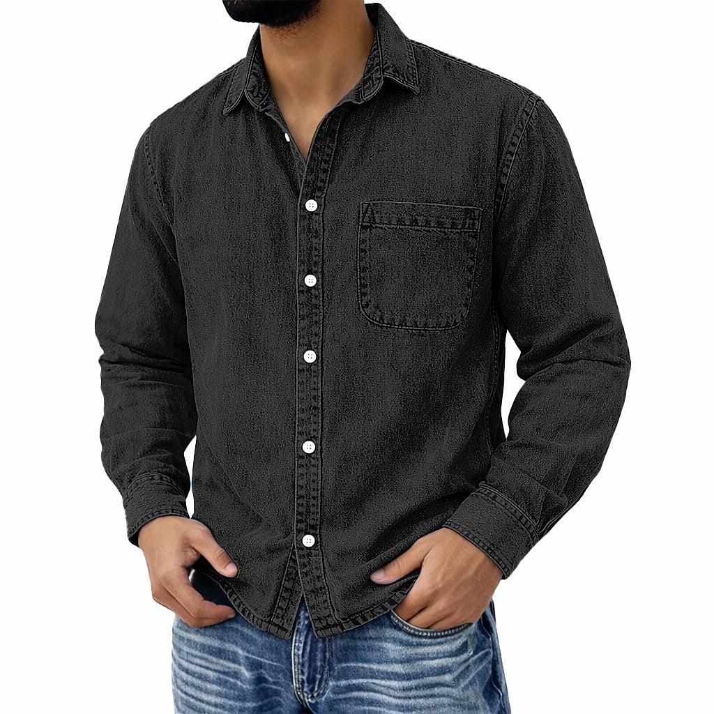 Men's 100% Cotton Acid Wash Shirt