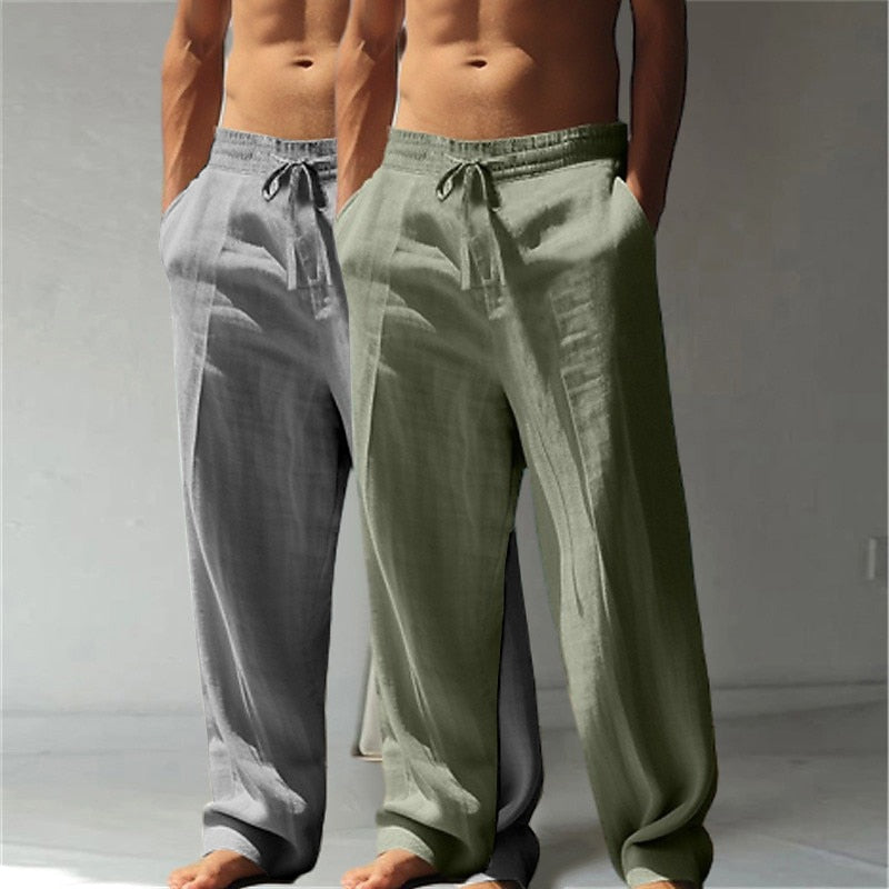 Cotton Linen Pants 2-Piece Set