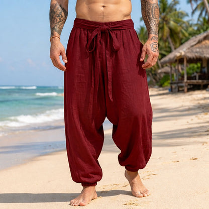 Lightweight Cotton-Linen Pants - Breathable Beach & Daily Wear