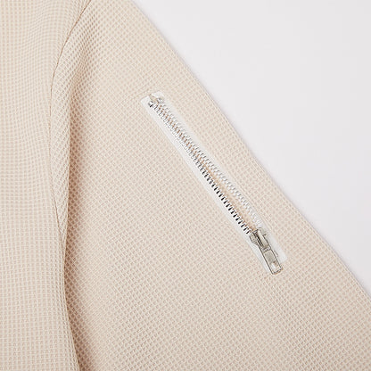 Half Zipped Waffle Polo Shirts