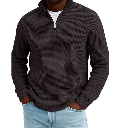 Waffle Zipped Polo Shirts