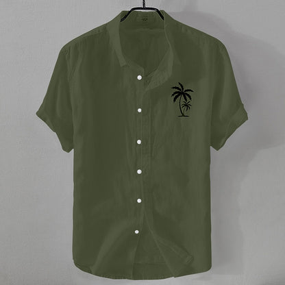 Men's Linen Shirt - Short Sleeve Summer Essential