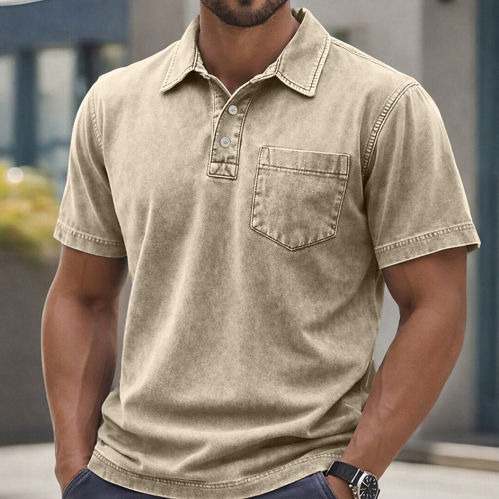 Everyday Washed Cotton Polo Shirt