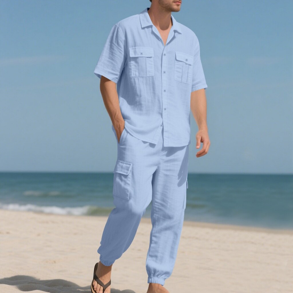 Cotton Linen Set-Shirt and Pants