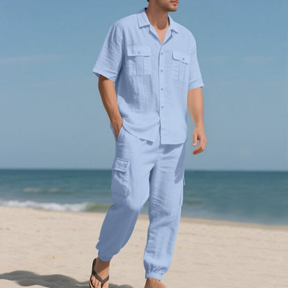 Cotton Linen Set-Shirt and Pants