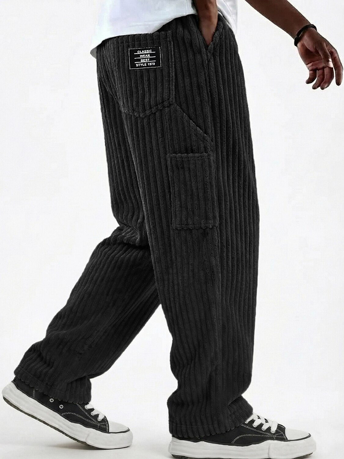 Men's Casual Baggy Corduroy Pants