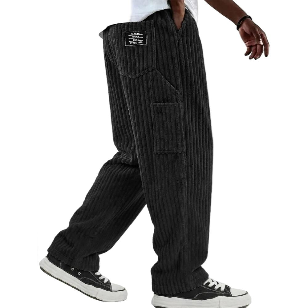Men's Casual Baggy Corduroy Pants