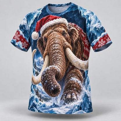 Men's Christmas Animal Graphic Short Sleeve Tee