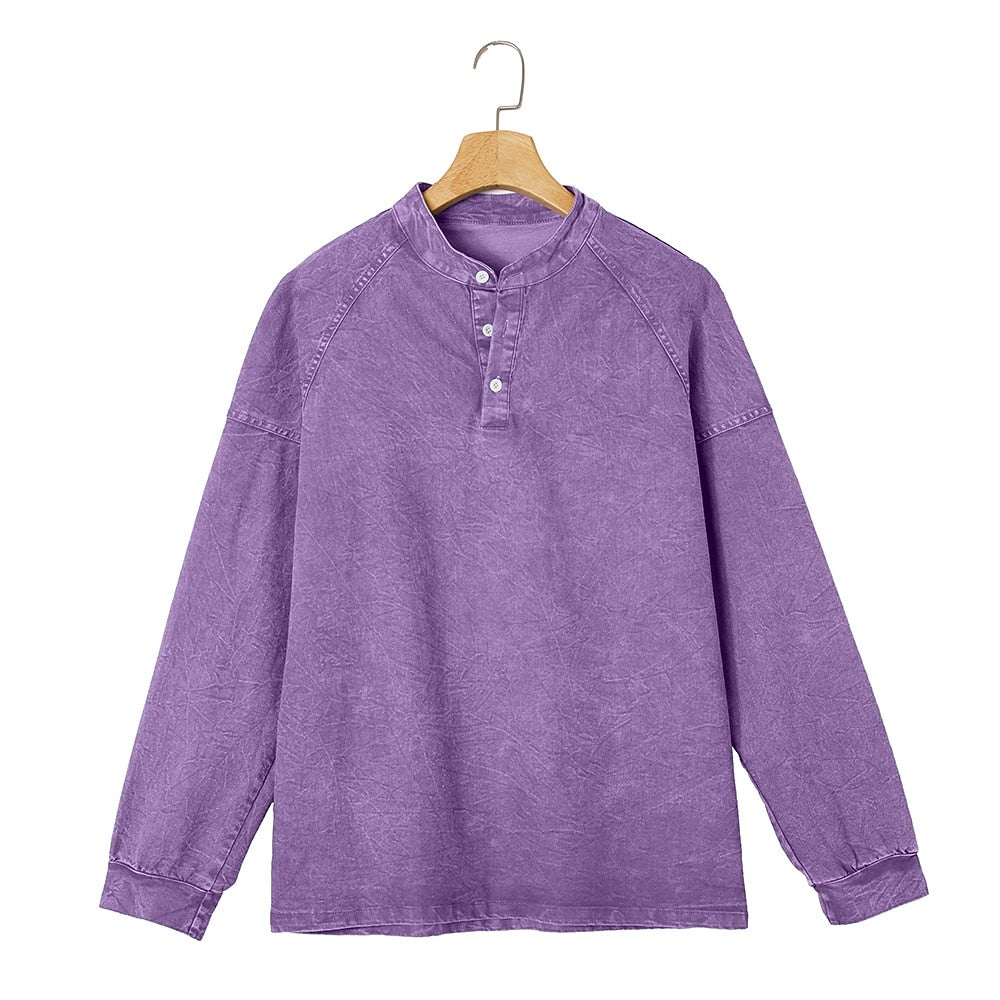 Vintage 100% Cotton Henley Shirt