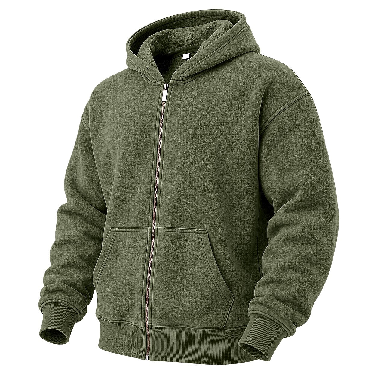 Broken-In Cotton Full Zip Hoodie