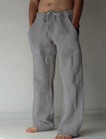 Daily Linen Pants - Elastic Waist, Casual Holiday & Vacation Wear