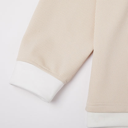 Half Zipped Waffle Polo Shirts