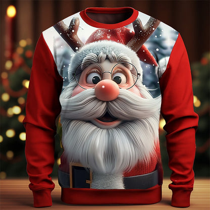 Men's Christmas Cartoon 3D Graphic Sweatshirt