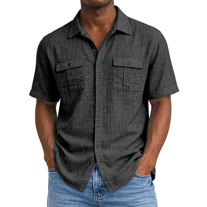 Men's Linen Shirt with Pocket